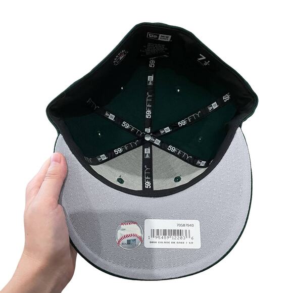 New era Colorado Rockies Green Tonal Fitted hat 7 1/2 - Picture 4 of 4